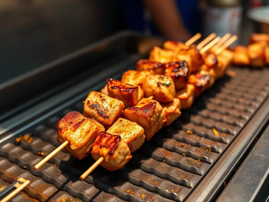 Pincho moruno especiado a la plancha